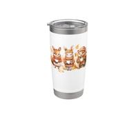 Accogliente autunno Ringraziamento Bunny Scoiattolo Riccio Raccolta Bicchiere termico in acciaio inox doppia parete