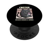 Accogliente caffè misterioso perché l'omicidio è sbagliato PopSockets PopGrip Adesivo
