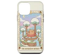 Accogliente Capybara Hot Spring Bath Cute Kawaii Mountain Tree Custodia per iPhone 12 mini