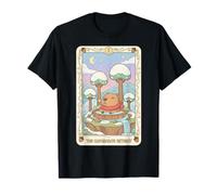 Accogliente Capybara Hot Spring Bath Cute Kawaii Mountain Tree Maglietta