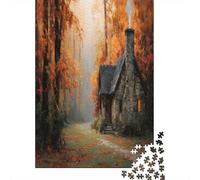 Accogliente casetta in pietra, paesaggio autunnale 70x50cm/1000pcs Puzzle Adatto Per Adulti E Folla Dai 14 Anni in Su