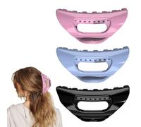 Accogliente clip a clip, morbida e flessibile da donna, ultra leggera, antiscivolo, per capelli spessi, fini e ricci, presa forte per l'uso quotidiano confortevole (3 pezzi)