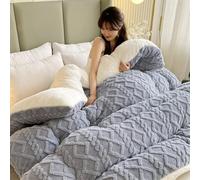 Accogliente coperta invernale in lana, spessa coperta double-face in velluto felpato per la casa, morbida e calda pelliccia di agnello, perfetta per le notti fredde