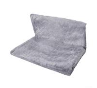 Accogliente cuccia per animali domestici con design sospeso in morbido peluche per gatti e gattini, struttura in metallo per supporto (grigio)