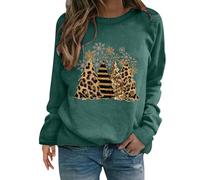 Accogliente felpa natalizia da donna 2025 con stampa natalizia con caffè, caramelle, pupazzo di neve, felpa girocollo a maniche lunghe, casual, vestibilità larga, per la vita quotidiana, regali di