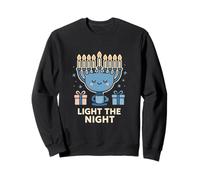 Accogliente Hanukkah Menorah Light The Night Design Felpa