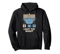 Accogliente Hanukkah Menorah Light The Night Design Felpa con Cappuccio