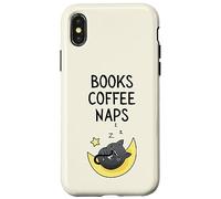 Accogliente lettore di misteri. Libri Caffè Naps Custodia per iPhone X/XS