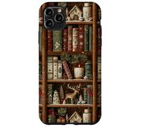 Accogliente Libreria Natale Vintage Holiday Reader Estetica Custodia per iPhone 11 Pro Max