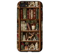 Accogliente Libreria Natale Vintage Holiday Reader Estetica Custodia per iPhone SE (2020) / 7/8