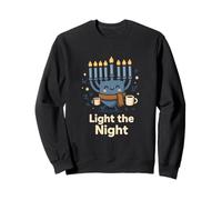 Accogliente Menorah Light The Night Design Hanukkah Felpa