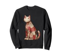 Accogliente Patchwork Gatto con Cuore Stile Vintage Trapunta Felpa