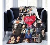 Accogliente peluche Damon Thow Coperta Salvatore Coperta di flanella, Biancheria da letto Coperta morbida in pile caldo per divano Divano Soggiorno Ufficio Car Camp Coperte da spiaggia 50"X40"