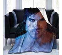 Accogliente peluche Damon Thow Coperta Salvatore Coperta di flanella, Biancheria da letto Coperta morbida in pile caldo per divano Divano Soggiorno Ufficio Car Camp Coperte da spiaggia 50"X40"