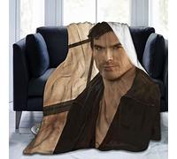 Accogliente peluche Damon Thow Coperta Salvatore Coperta di flanella, Biancheria da letto Coperta morbida in pile caldo per divano Divano Soggiorno Ufficio Car Camp Coperte da spiaggia 50"X40"