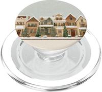 Accogliente quartiere di Natale - Opere d'arte del villaggio di Natale PopSockets PopGrip per MagSafe