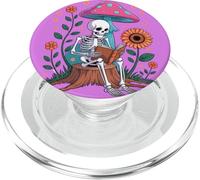 Accogliente scheletro Lettura sotto l'arte stravagante di PopSockets PopGrip per MagSafe