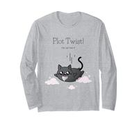 Accogliente Trama misteriosa Twist The Cat Did It Cosy Crime Book Lover Maglia a Manica