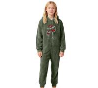 Accogliente tuta in pile con cappuccio per ragazze ragazzi Babbo Natale Costume Santa Baby Little Elf Merry Christmas