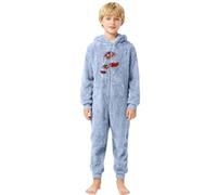 Accogliente tuta in pile con cappuccio per ragazze ragazzi Babbo Natale Costume Santa Baby Little Elf Merry Christmas