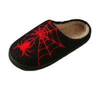 Accoglienti pantofole da donna con design di Halloween, perfette per l'uso domestico comfort stagionale. Per scivolare dentro per il massimo relax., Nero , 37 EU