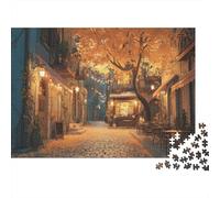 Accoglienti strade autunnali in una città europea Puzzle 1000Pcs Decorazione Per La Casa. Rilassamento E Intelligence Per Adulti E Bambini Da 14 Anni 52x38cm/1000pcs