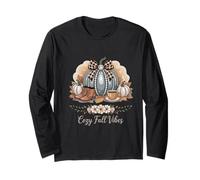 Accoglienti Vibrazioni Autunnali Autunno Zucca Stagione del Ringraziamento Donne Maglia a Manica