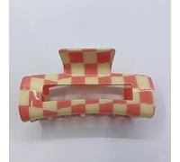 Acconciatura a scacchi vintage a scacchiera Artigli Eleganti clip per squali da donna, 1