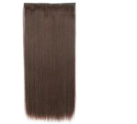 Acconciature sintetiche ondulate lunghe 5 clip nelle estensioni dei capelli Parrucchino marrone resistente al calore One Piece 5 clip per capelli per donna-D1012-2-33-22 pollici-55 cm-CINA