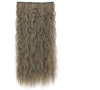 Acconciature sintetiche ondulate lunghe 5 clip nelle estensioni dei capelli Parrucchino marrone resistente al calore One Piece 5 clip per capelli per donne-Q55-10-86-22 pollici-55 cm-CINA