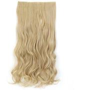 Acconciature sintetiche ondulate lunghe 5 clip nelle estensioni dei capelli Parrucchino marrone resistente al calore One Piece 5 clip di capelli per donne-SG88-24-613-22 pollici-55 cm-CINA