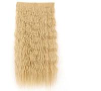 Acconciature sintetiche ondulate lunghe 5 clip nelle estensioni dei capelli Parrucchino marrone resistente al calore One Piece 5 clip per capelli per donne-Q55-27-613-22 pollici-55 cm-CINA