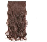 Acconciature sintetiche ondulate lunghe 5 clip nelle estensioni dei capelli Parrucchino marrone resistente al calore One Piece 5 clip per capelli per donne-SG88-33-32 pollici-80 cm-CINA
