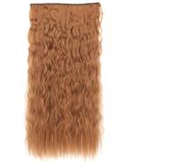Acconciature sintetiche ondulate lunghe 5 clip nelle estensioni dei capelli Parrucchino marrone resistente al calore One Piece 5 clip per capelli per donne-Q55-30-32 pollici-80 cm-CINA