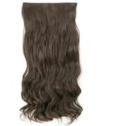 Acconciature sintetiche ondulate lunghe 5 clip nelle estensioni dei capelli Parrucchino marrone resistente al calore One Piece 5 clip per capelli per donne-SG88-4-32 pollici-80 cm-CINA