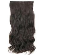 Acconciature sintetiche ondulate lunghe 5 clip nelle estensioni dei capelli Parrucchino marrone resistente al calore One Piece 5 clip per capelli per donne-SG88-2-32 pollici-80 cm-CINA