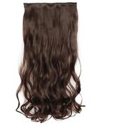 Acconciature sintetiche ondulate lunghe 5 clip nelle estensioni dei capelli Parrucchino marrone resistente al calore One Piece 5 clip per capelli per donne-SG88-2-33-32 pollici-80 cm-CINA