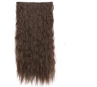 Acconciature sintetiche ondulate lunghe 5 clip nelle estensioni dei capelli Parrucchino marrone resistente al calore One Piece 5 clip per capelli per donne-Q55-2-33-32 pollici-80 cm-CINA