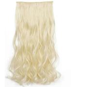 Acconciature sintetiche ondulate lunghe 5 clip nelle estensioni dei capelli Parrucchino marrone resistente al calore One Piece 5 clip di capelli per donne-SG88-613-32 pollici-80 cm-CINA