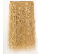 Acconciature sintetiche ondulate lunghe 5 clip nelle estensioni dei capelli Parrucchino marrone resistente al calore One Piece 5 clip per capelli per donne-Q55-27H613-32 pollici-80 cm-CINA