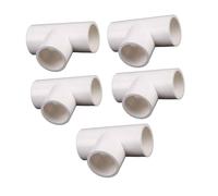 Accoppiamento a forma di T a 3 vie per impianto in PVC per un giunto rapido con tubo idraulico e di irrigazione bianco 32mm