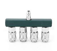 Accoppiatore a Connessione Rapida, Connettore per Tubo Dell'aria a 4 Vie, Connettore Rapido a 4 Vie Filettatura NPT 1/4 di Pollice Raccordi Pneumatici Dell'accoppiatore per