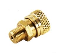 Accoppiatore d'aria in ottone ad alta pressione 5000PSI per alta pressione | Costruzione in ottone massiccio, trattato termicamente per resistenza, valutazione 5000 PSI, filettatura M10x1
