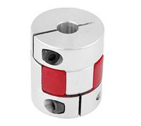 Accoppiatore di accoppiamento elastico sagomato prugna a forma di albero 8mm a 12mm, albero di accoppiamento prugna in lega di alluminio Connect for Stepper Motor(7mm-11mm)