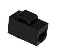 Accoppiatore di rete in linea Cat 3/Cat 5e/Cat 6 UTP non schermato bianco/nero, adattatore porta Ethernet RJ11/RJ45, compatibile con patch panel (30 pezzi, nero, Cat 5e)