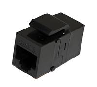 Accoppiatore di rete in linea Cat 3/Cat 5e/Cat 6 UTP non schermato bianco/nero, adattatore porta Ethernet RJ11/RJ45, compatibile con patch panel (5 pezzi, nero, Cat 3)