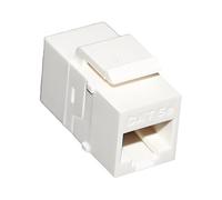 Accoppiatore di rete in linea Cat 3/Cat 5e/Cat 6 UTP non schermato bianco/nero, adattatore porta Ethernet RJ11/RJ45, compatibile con patch panel (50 pezzi, bianco, Cat 5e)