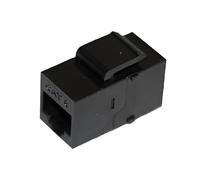 Accoppiatore di rete in linea Cat 3/Cat 5e/Cat 6 UTP non schermato bianco/nero RJ11/RJ45, adattatore Ethernet compatibile per patch panel (10 pezzi, nero, Cat 6)