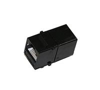 Accoppiatore di rete UTP non schermato Cat 6 bianco/nero adattatore Ethernet porta RJ45 (nero, 10 pezzi)