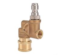 Accoppiatore girevole a 90° 0,25" NPT per idropulitrice in acciaio | 90 gradi per il perno, 3 angoli di pulizia, raggiunge sottocarro, cerchioni, grondaie, struttura in acciaio